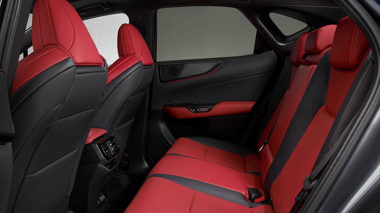Lexus NX's rear passenger interior
